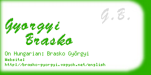 gyorgyi brasko business card